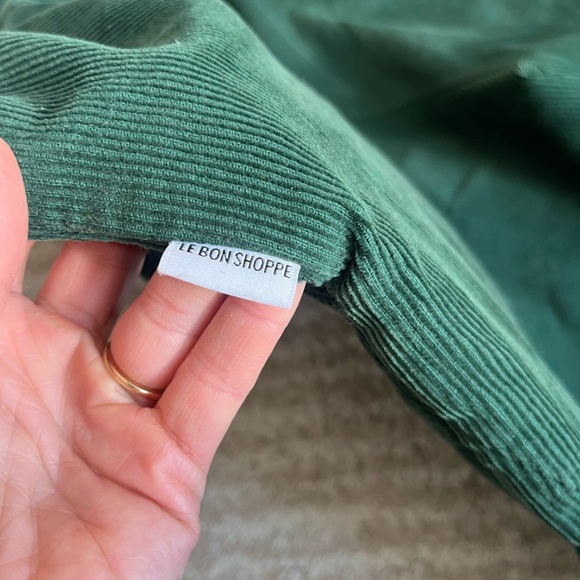Le Bon Shoppe Green Corduroy Arc Pants - Picture 3 of 5